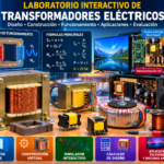 Laboratorio Interactivo de Transformadores Eléctricos: aprende, experimenta y evalúa tus conocimientos